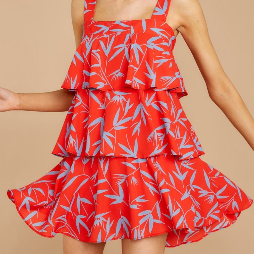 Ruffled tropical dress from Aura